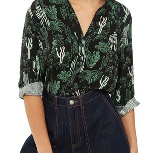 Topshop Cactus Button Down